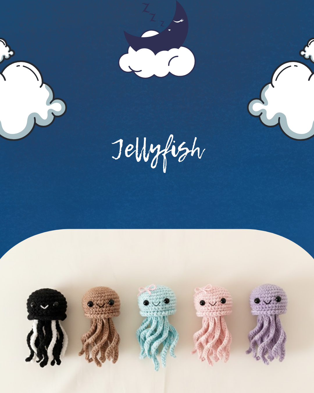 Jellyfish Design Crochet Toys