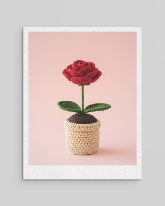 Crochet Flower Plants Pots