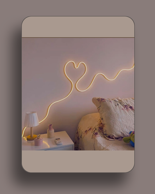 aesthetic LED light, bendable LED lamp, flexible desk light, room decor light Pakistan, study table LED light, soft ambient lighting, aesthetic desk accessories, LED light for setup