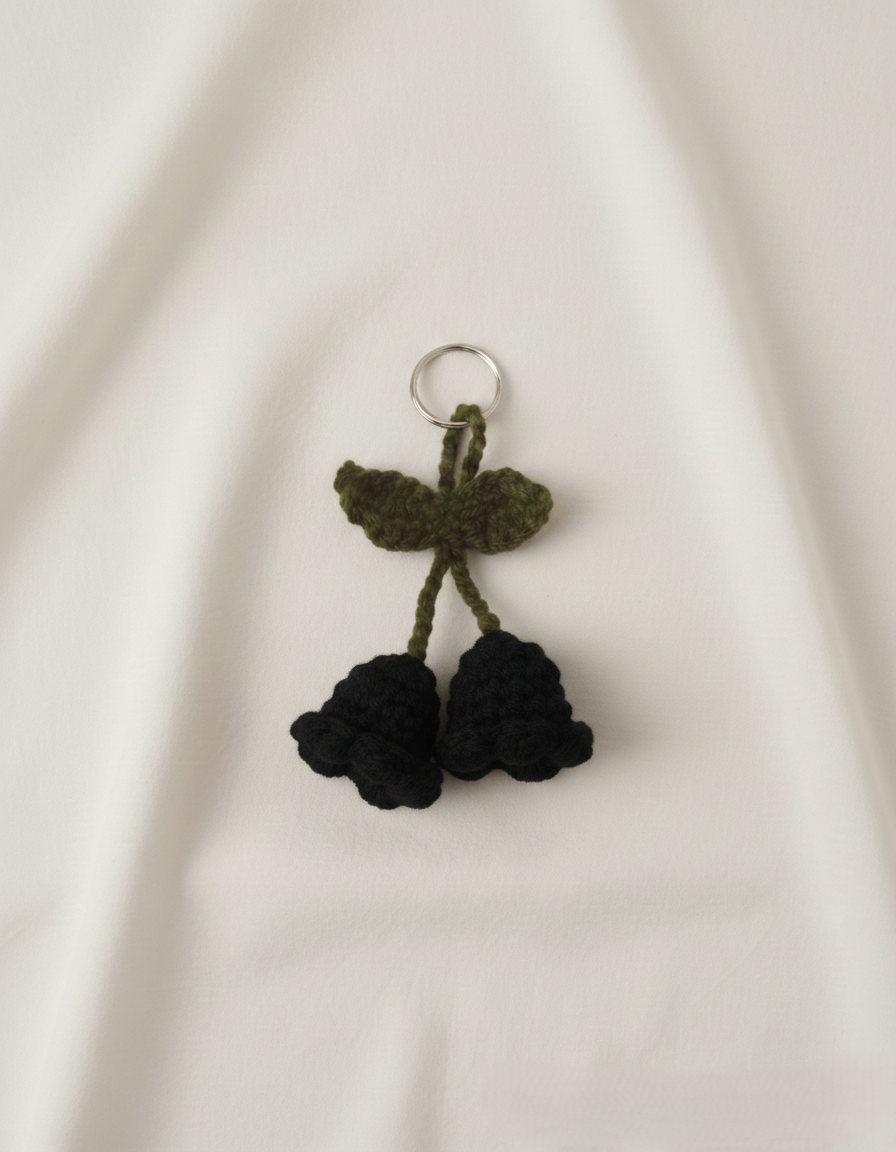 Bell Flower Crochet Keychain