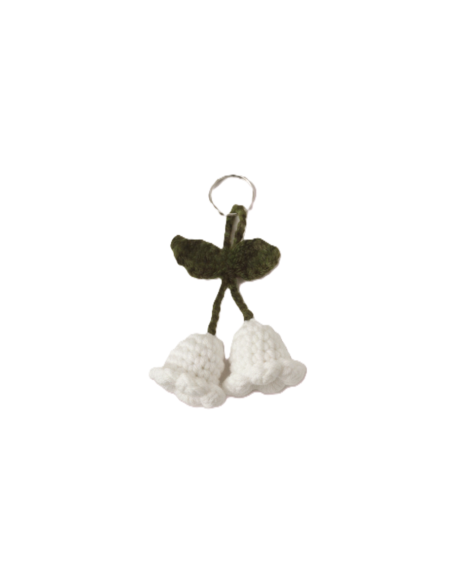 Bell Flower Crochet Keychain