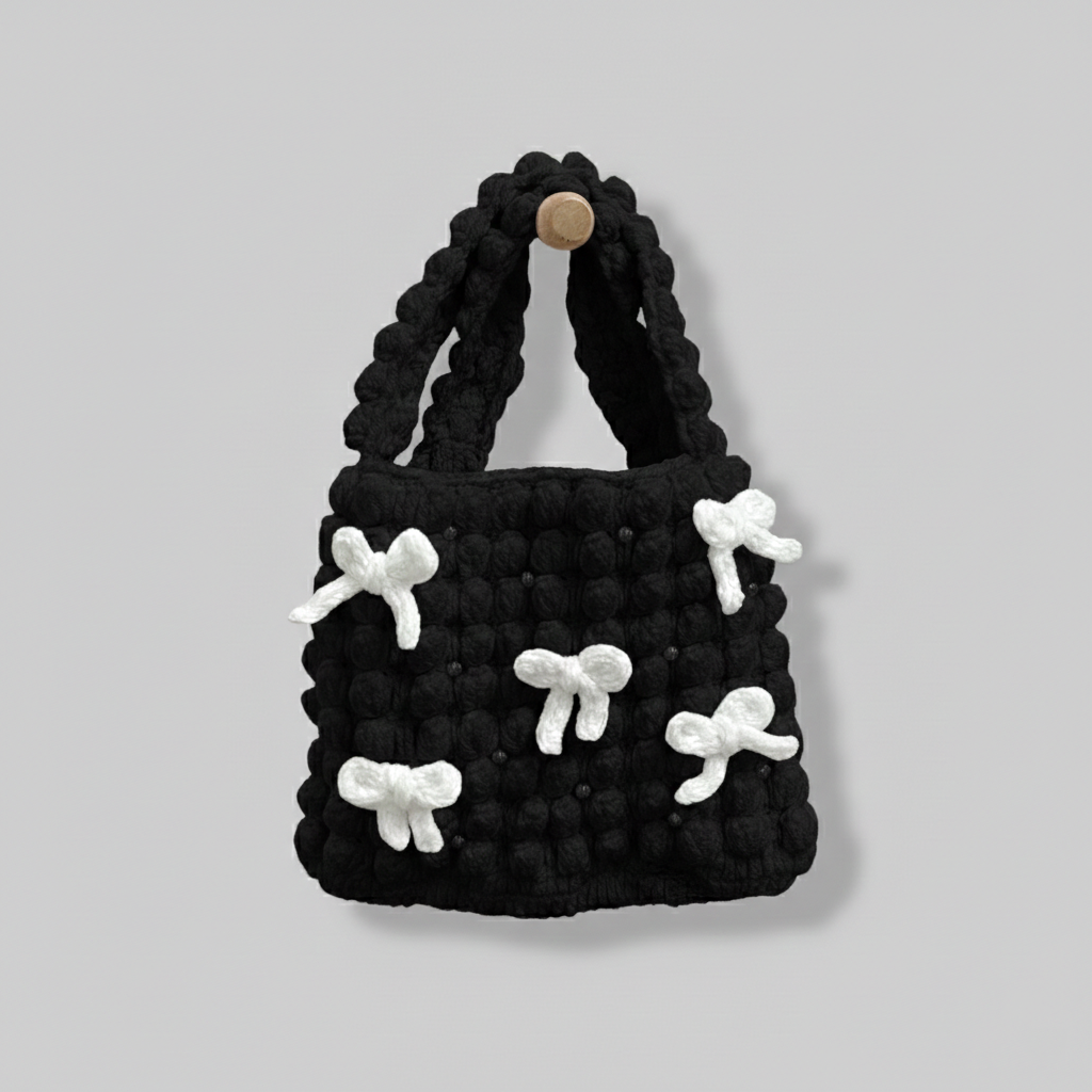 Crochet Bow Design Bags