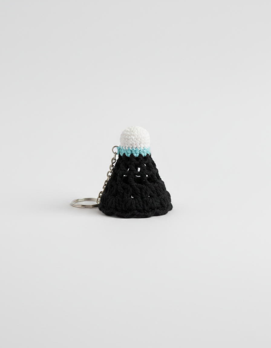 Shuttlecock Design Keychain