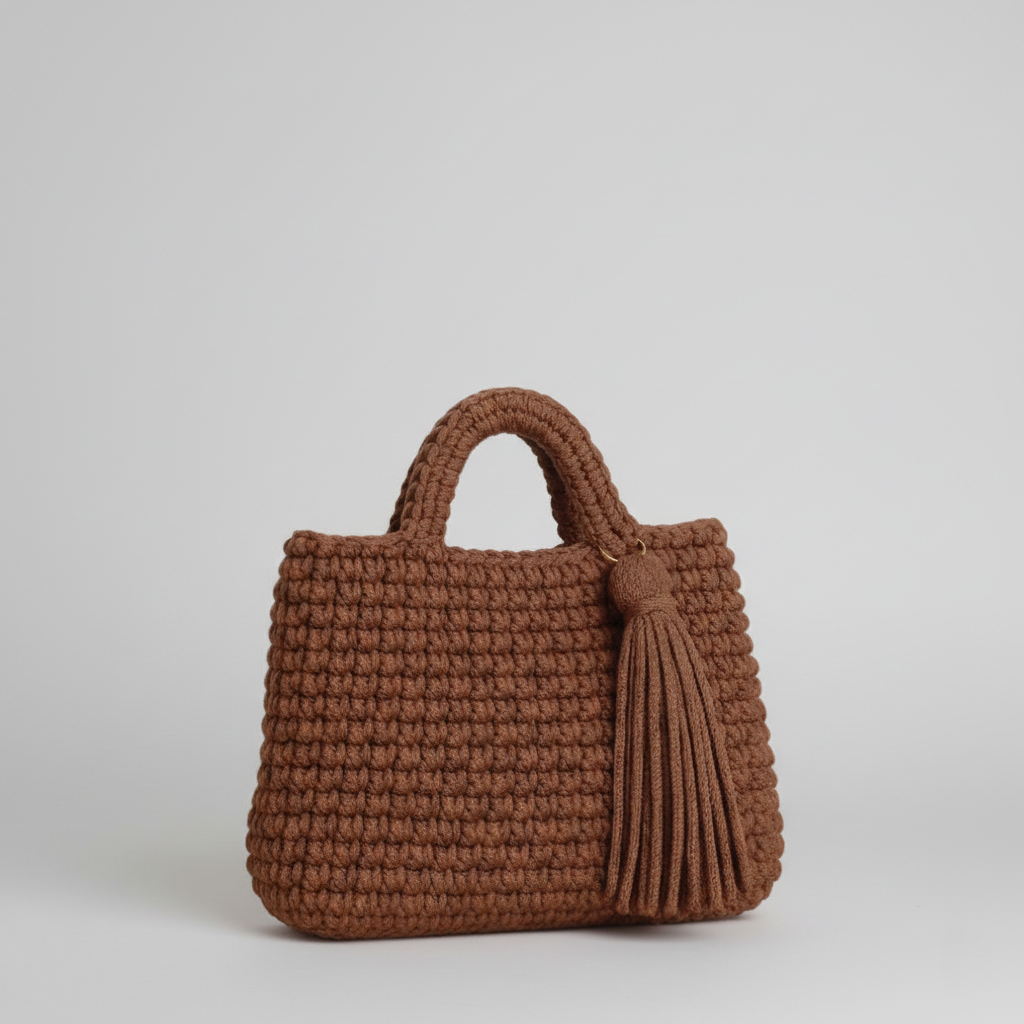 Crochet Chunky Tassel Tote Bags