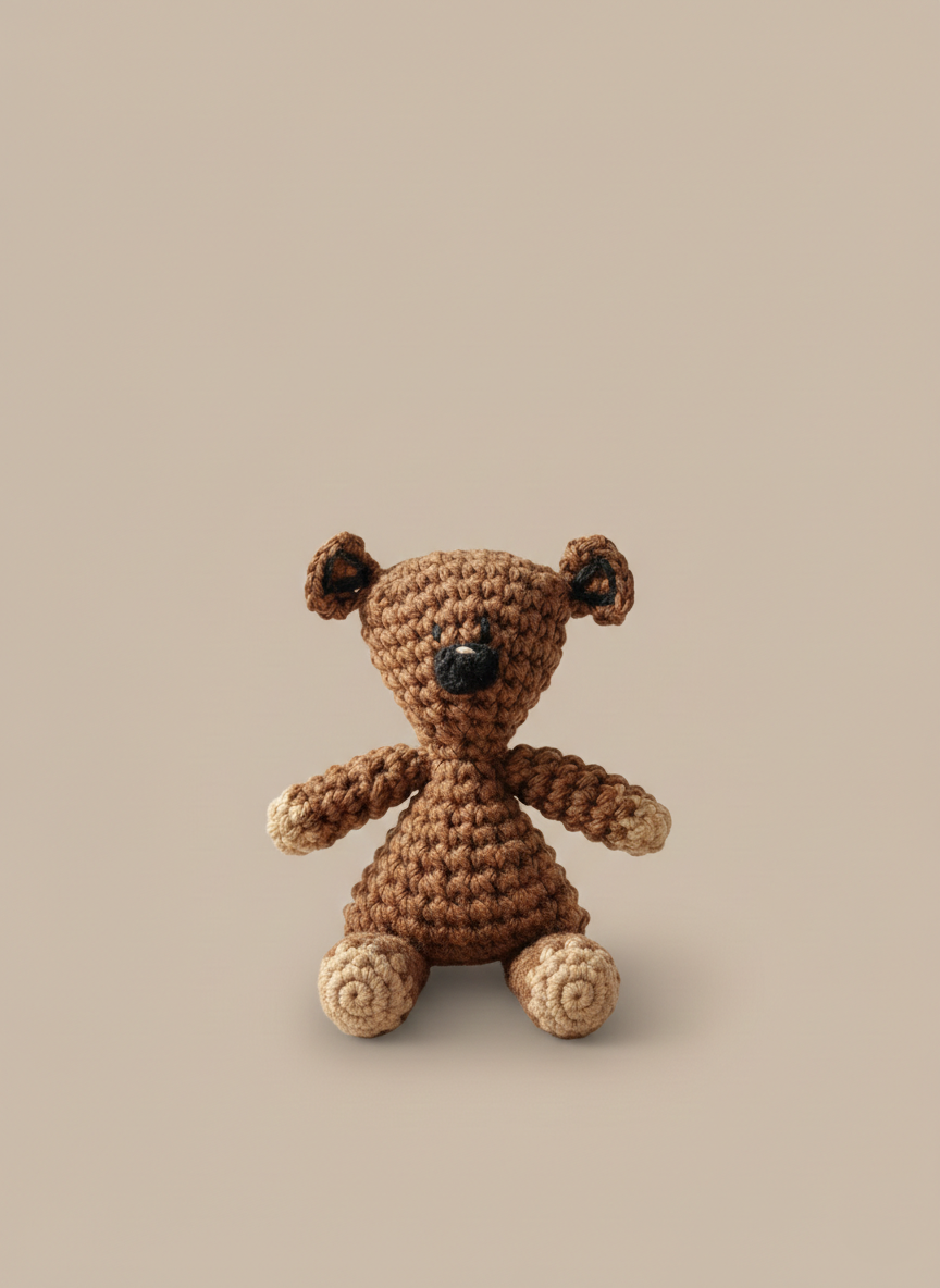 Mr Bean Design Crochet Teddy Bear Toy