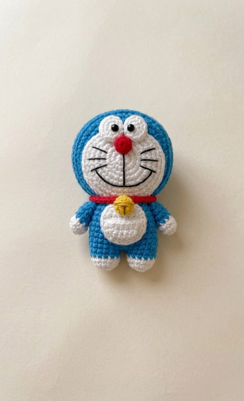 Chrochet Doraemon Character Doll Toy
