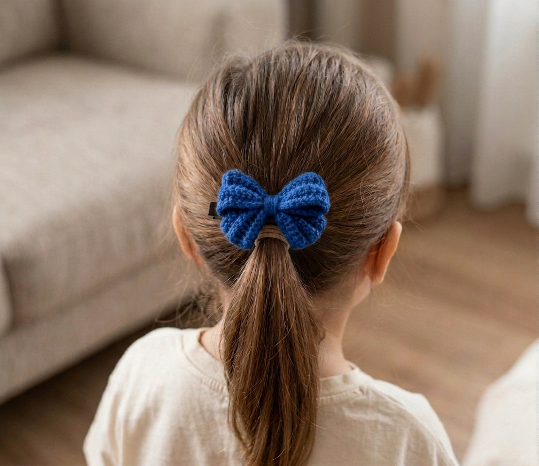 Crochet Small Ribbon Hair Tie