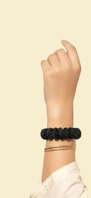 Black Color Crochet Gajras | One Color Crochet Gajras