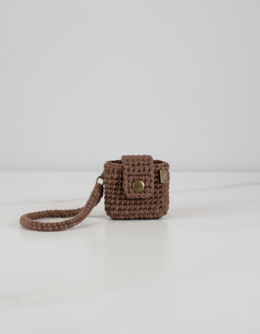 Mini Bag Design Crochet Earbud Case