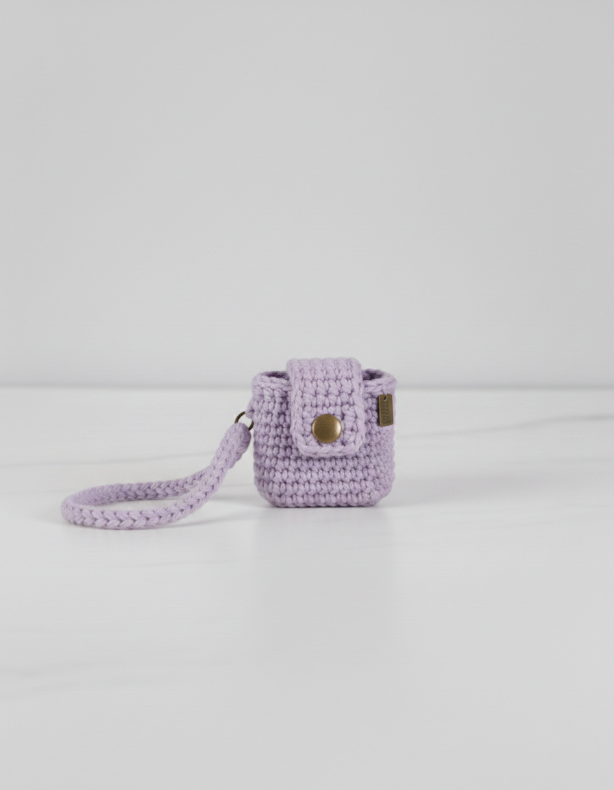 Mini Bag Design Crochet Earbud Case