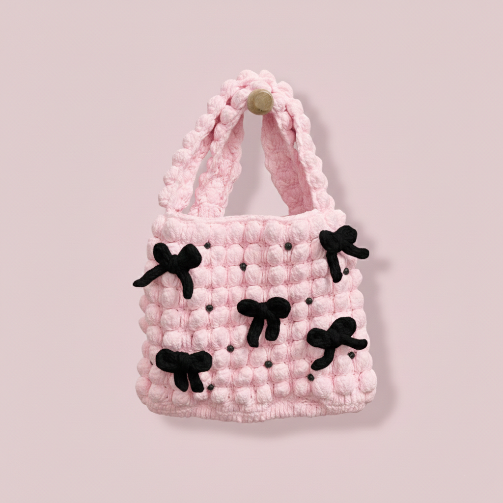 Crochet Bow Design Bags