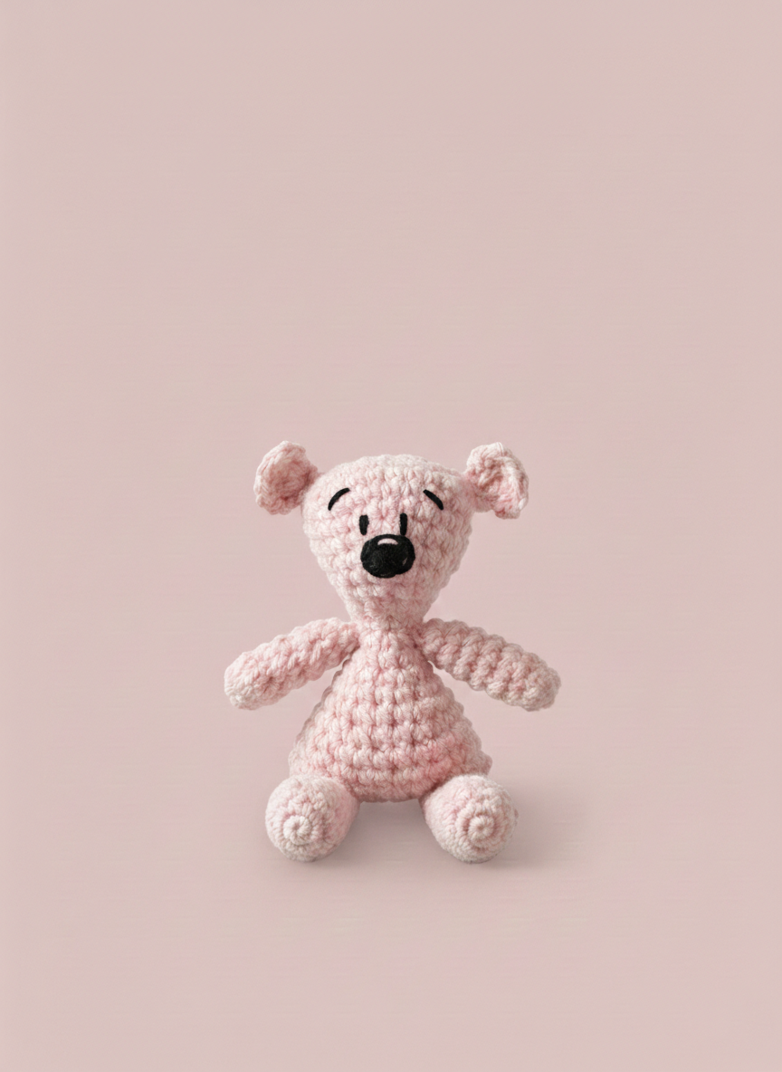 Mr Bean Design Crochet Teddy Bear Toy