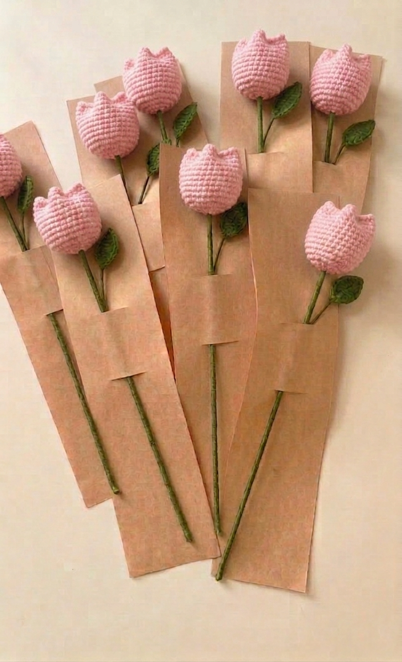 Crochet Tulip Flowers