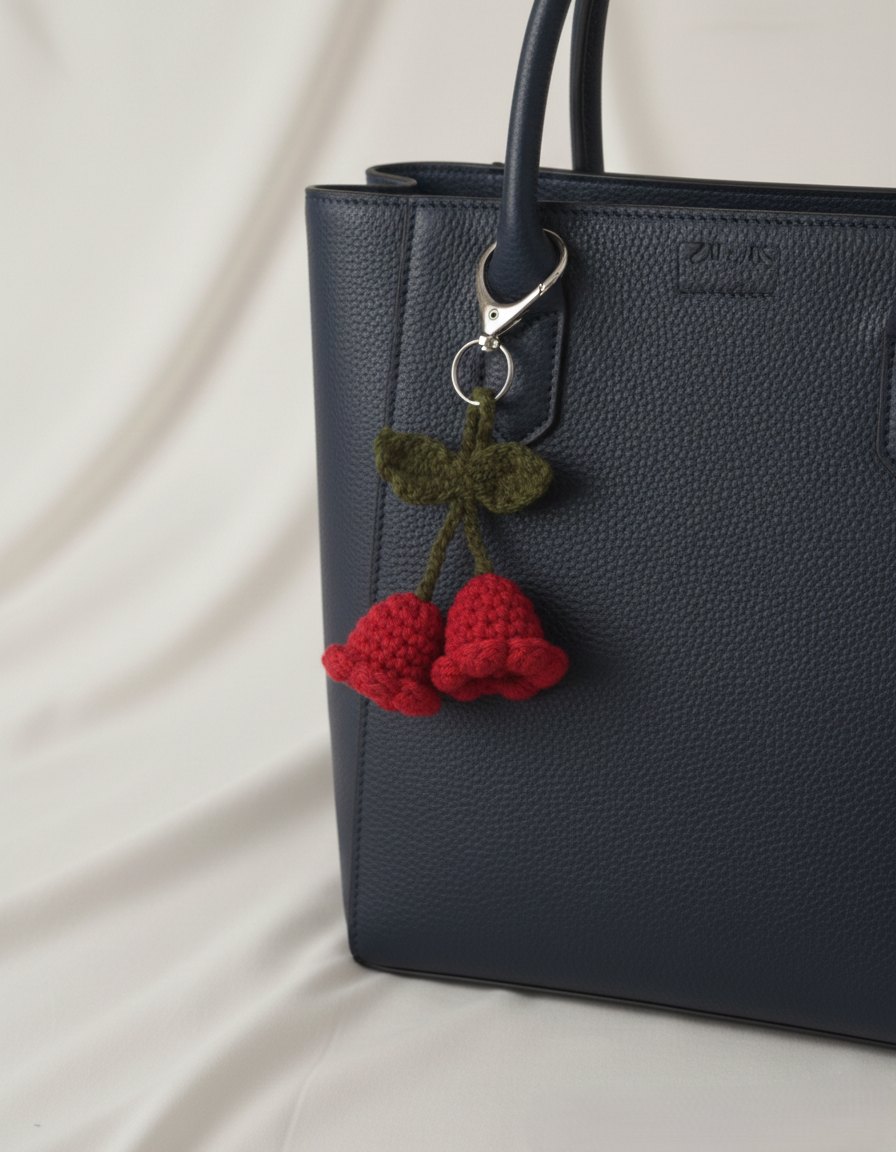Bell Flower Crochet Keychain