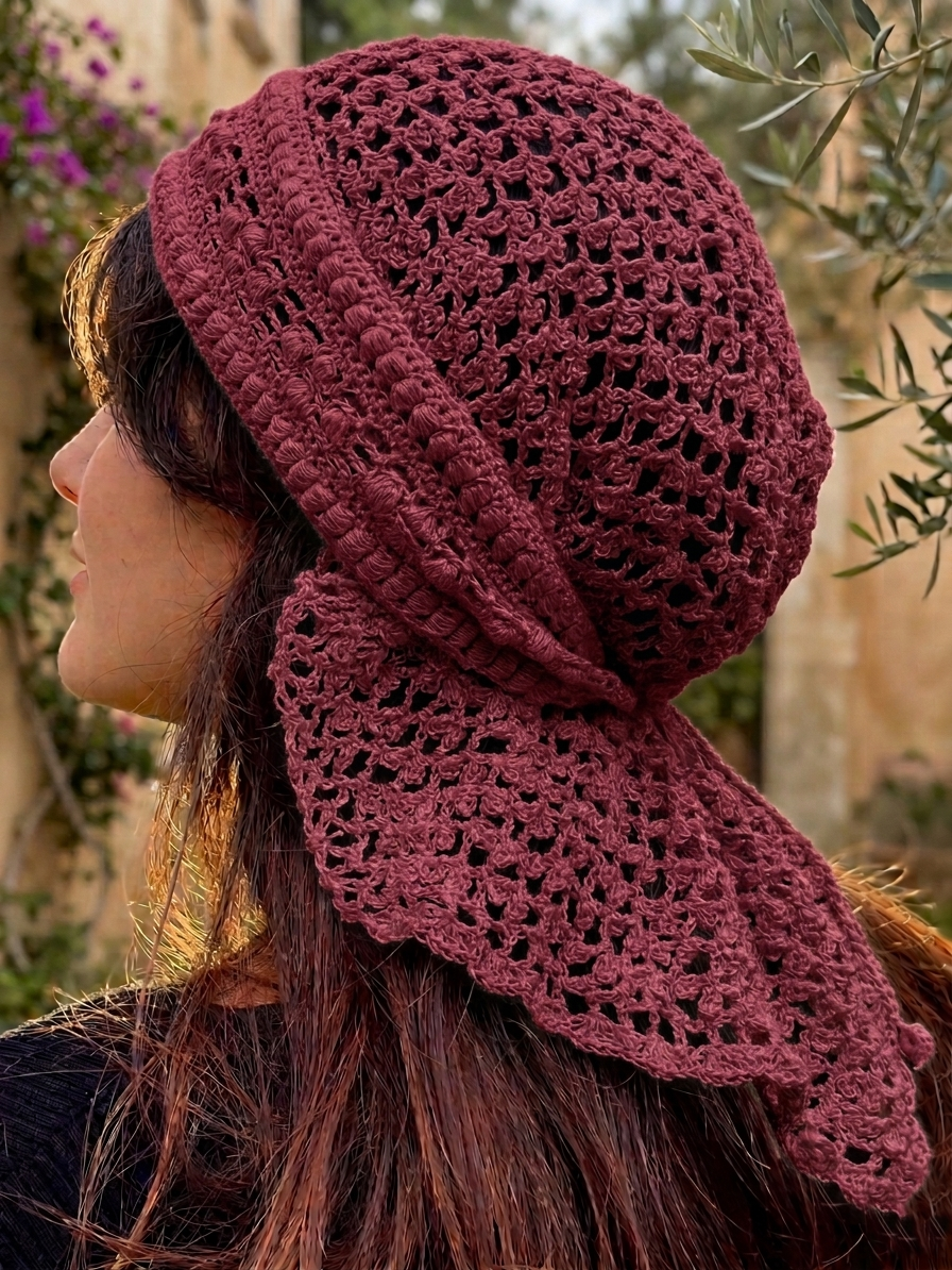 Turkish Style Crochet Head Scarf