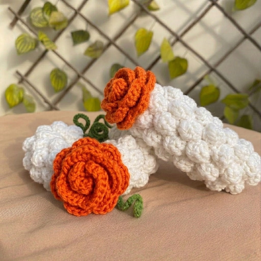 Crochet Gajras with Flower on Top