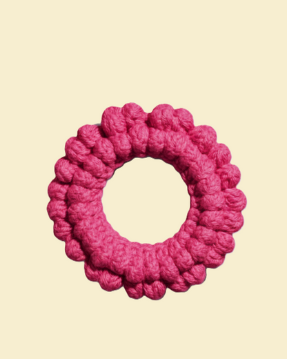 Pink Color Crochet Gajras | One Color Crochet Gajras