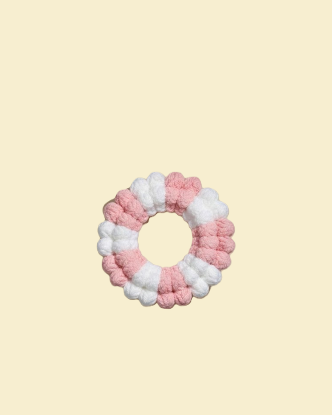 Pink and White Color Crochet Gajras | Two Color Crochet Gajras