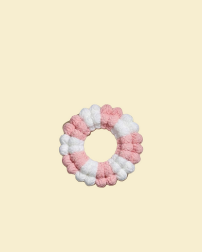 Pink and White Color Crochet Gajras | Two Color Crochet Gajras