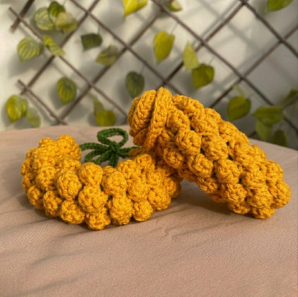 One Color Simple Crochet Gajra