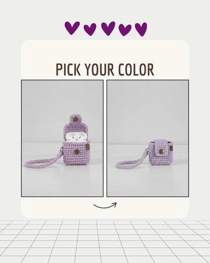 Mini Bag Design Crochet Earbud Case