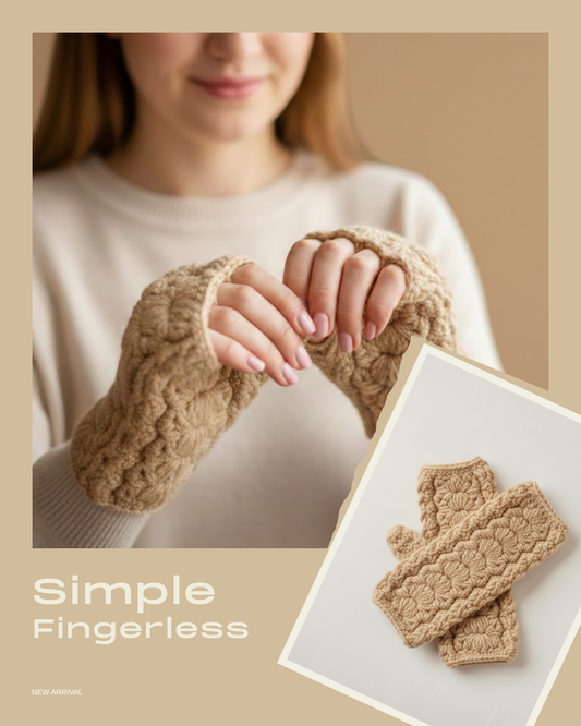 Simple Fingerless Crochet Mittens