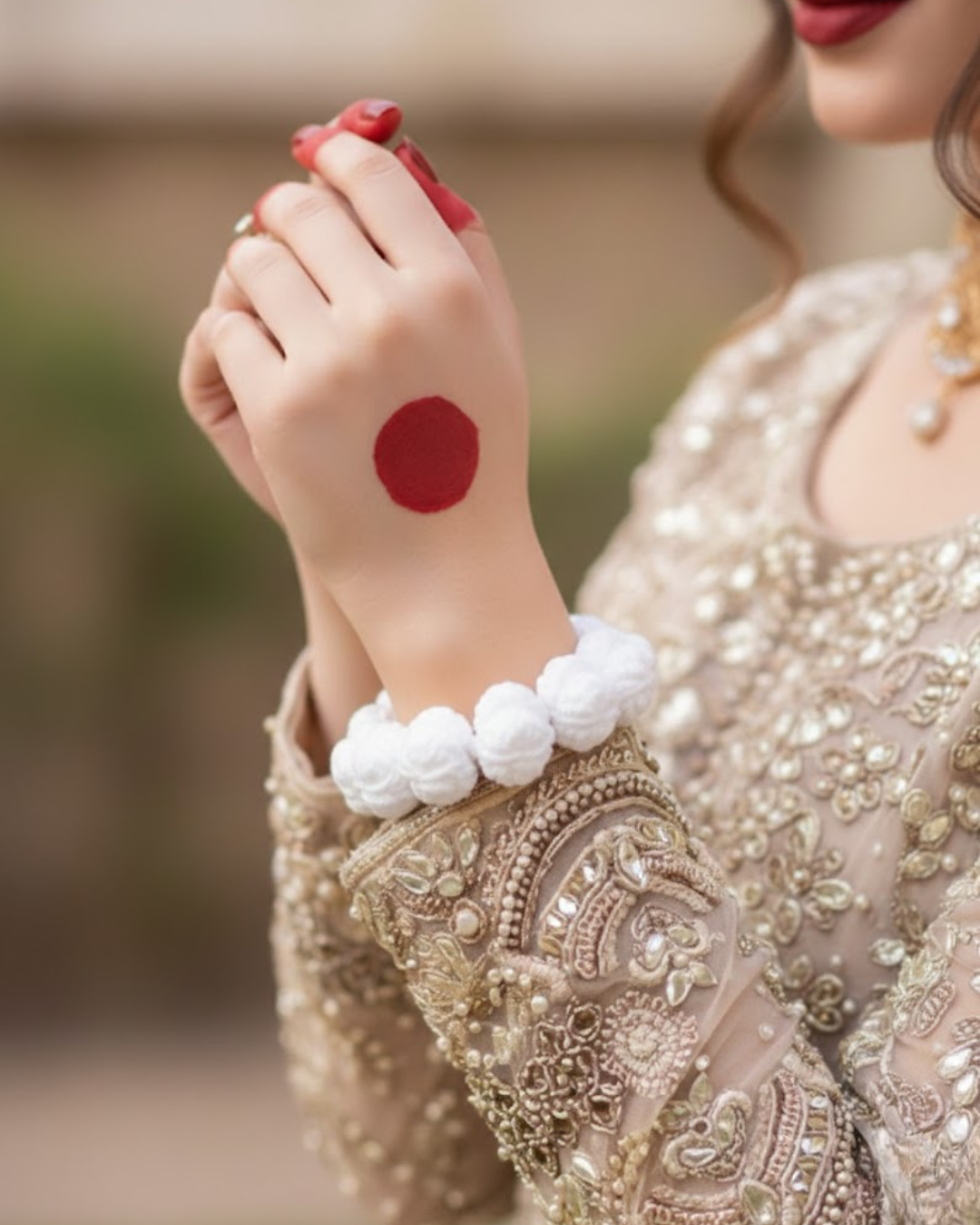 White Color Crochet Gajras | One Color Crochet Gajras