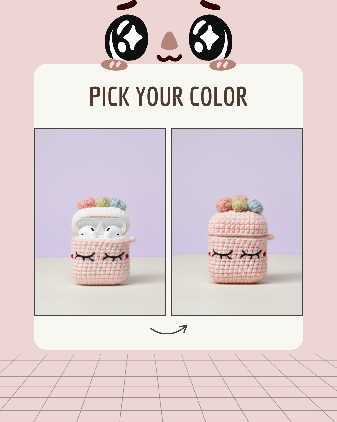 Girly Pop Handmade Crochet Earbud Case