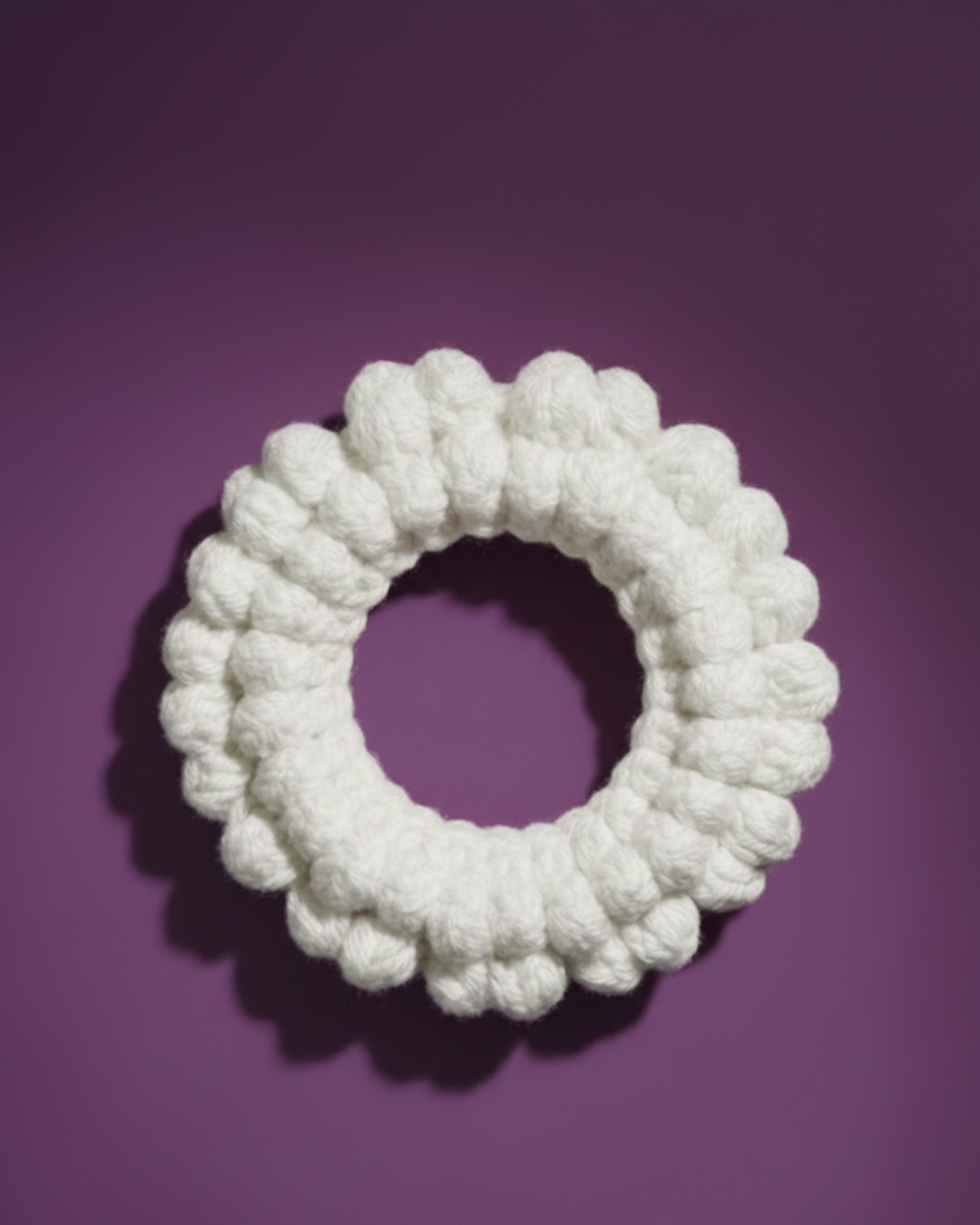 White Color Crochet Gajras | One Color Crochet Gajras