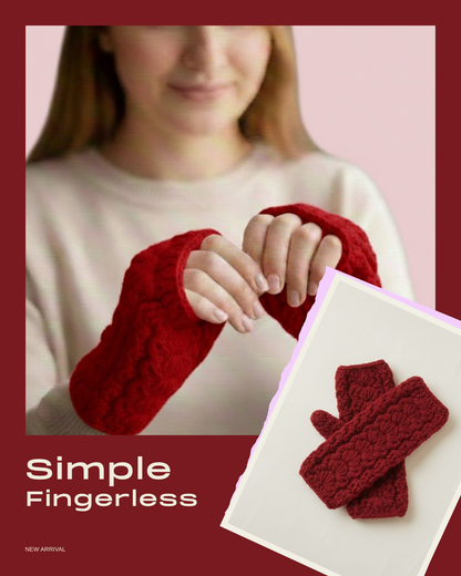 Simple Fingerless Crochet Mittens