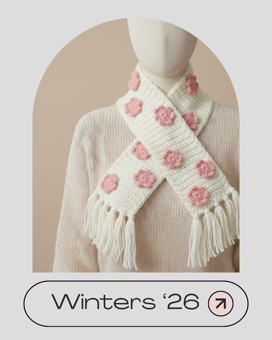 Flower Design Crochet Mufflers and Scarfs