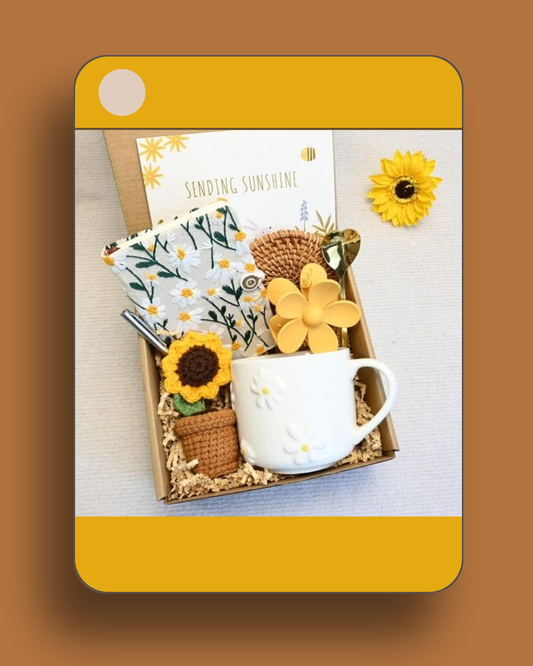 Yellow Sunflower Themed Christmas Gift Box