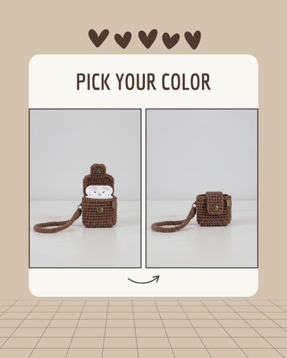 Mini Bag Design Crochet Earbud Case