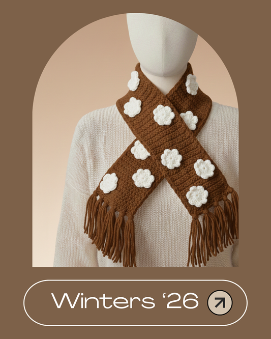 Flower Design Crochet Mufflers and Scarfs