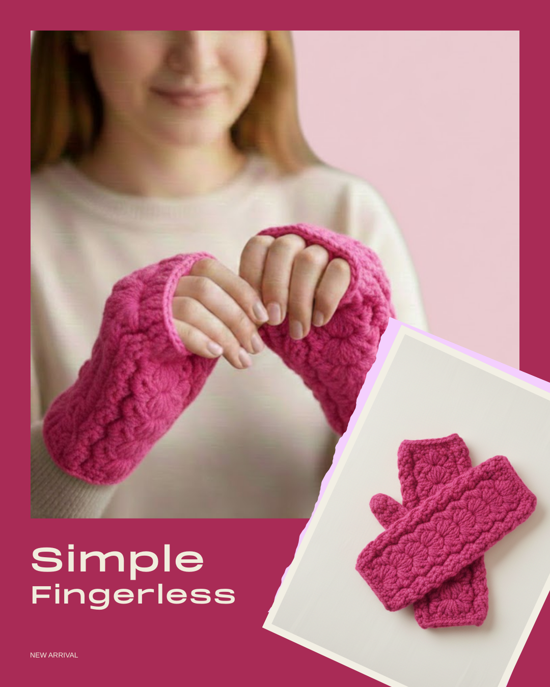Simple Fingerless Crochet Mittens