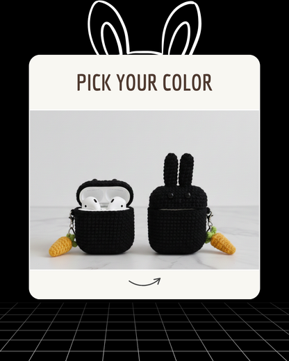 Bunny Design Crochet Earbud Case