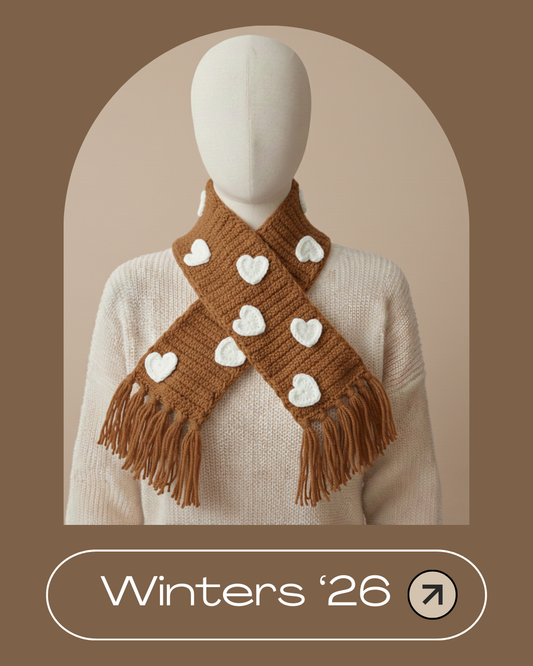 Heart Design Crochet Mufflers and Scarfs