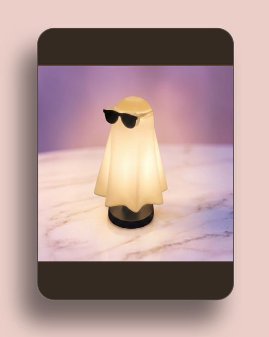 Ghost lamp, LED night light, novelty lamp, decorative table lamp, ambient lighting, cute desk lamp, modern home décor, bedside lamp, aesthetic room light, Halloween décor, gift lamp, mood light