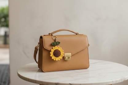 Crochet Sunflower Keychains and Bagcharms