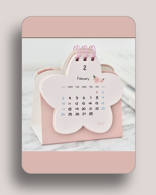 kawaii calendar, cute desk calendar, kawaii wall calendar, aesthetic planner Pakistan, cute monthly calendar, stationery gift idea, study desk accessories, kawaii room decor