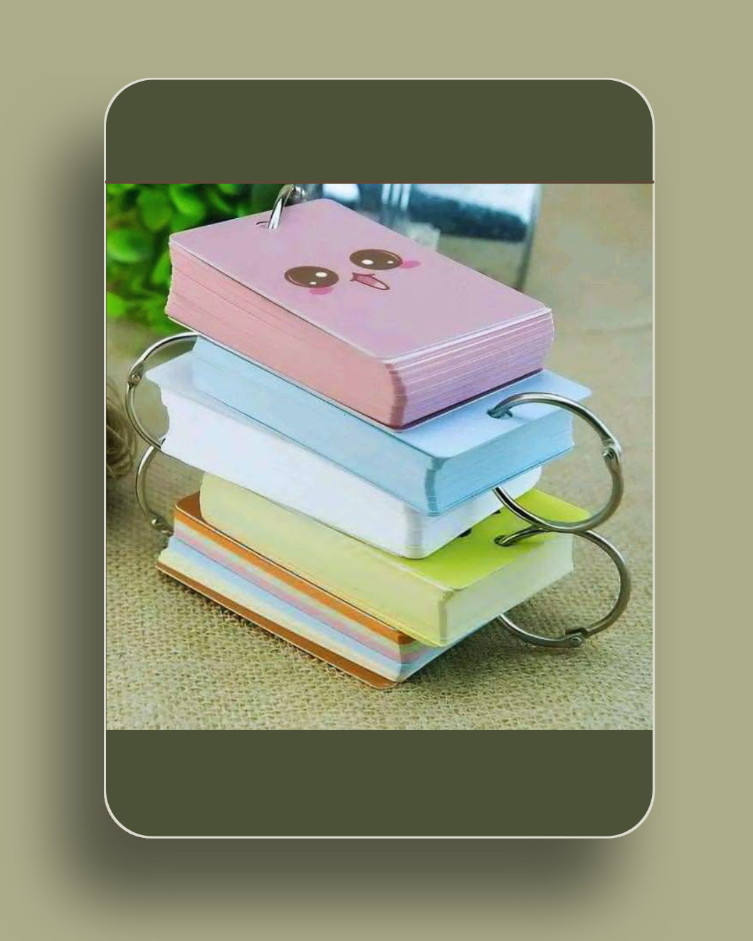 kawaii mini flash cards, cute notetaking cards, keychain flash cards, kawaii stationery Pakistan, portable study tools, aesthetic study accessories, fun learning cards, mini stationery gifts