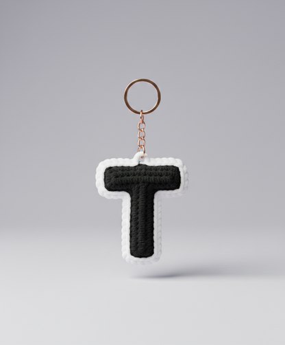 Personalized Name Initial Design Crochet Keychains and Bagcharms