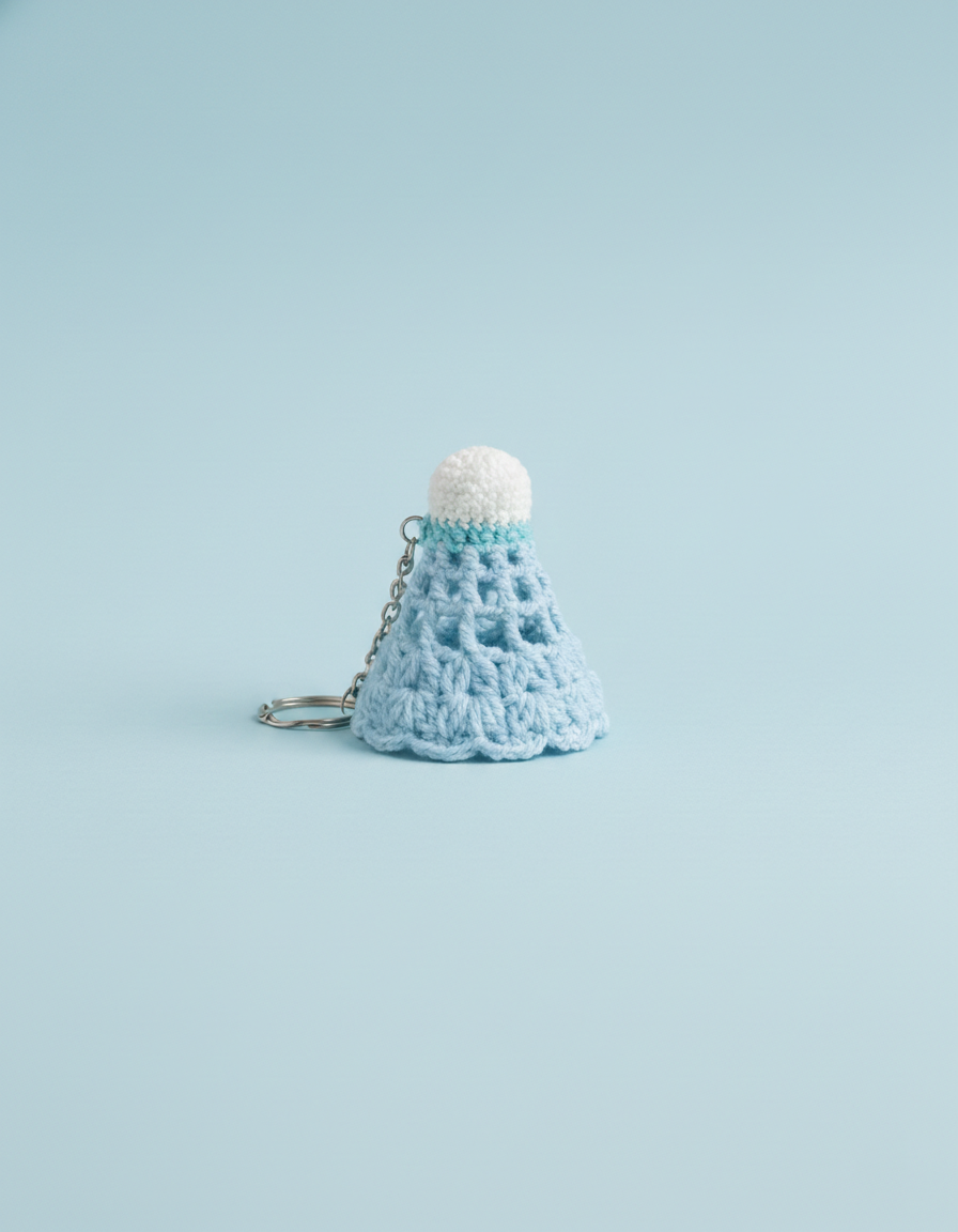 Crochet  Shuttercock Design Keychains and Bagcharms