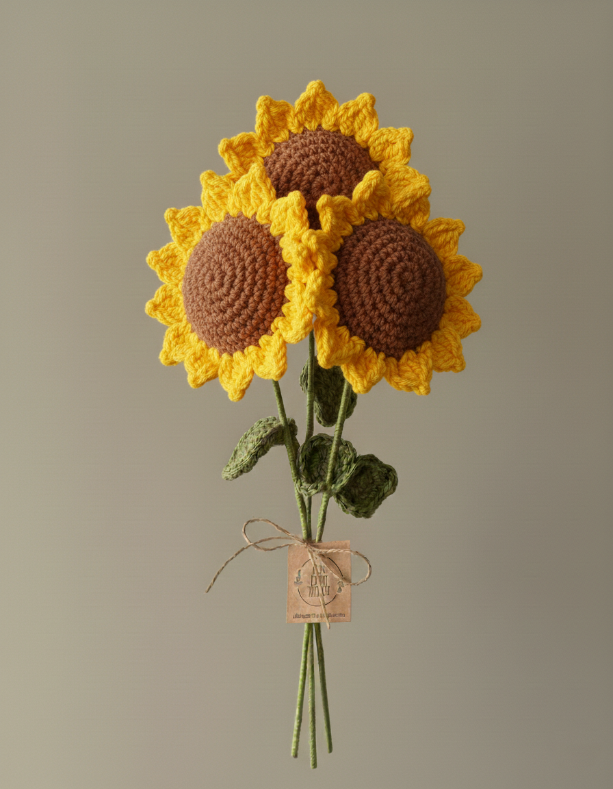 Crochet Sunflower and Bouquets