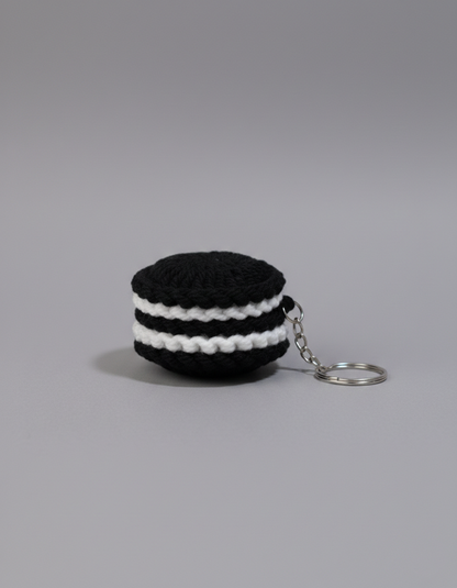 Oreo Cookie Design Crochet Keychains and Bagcharms