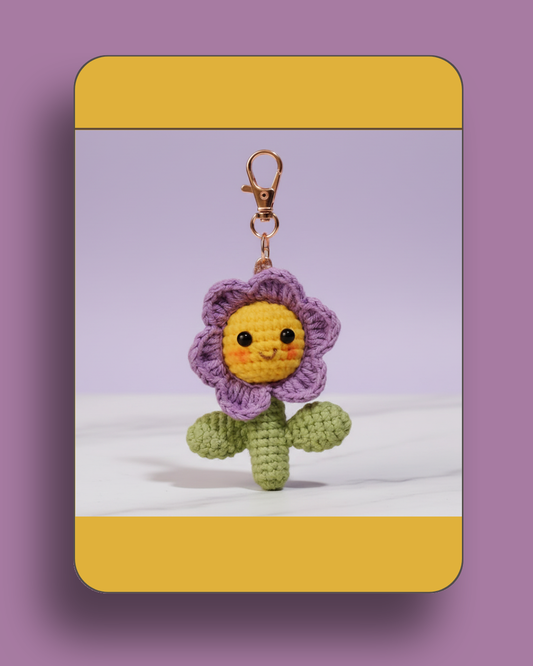 crochet daisy keychain, handmade crochet flower keychain, cute crochet keychain, aesthetic crochet accessory, crochet bag charm, giftable crochet keychain, handmade crochet accessory pakistan, floral crochet keychain, lightweight crochet keychain, crochet flower bag charm, unique crochet gift, crochet daisy accessory, handmade keychain for gifts, crochet charm for bags, crochet flower keychain pakistan