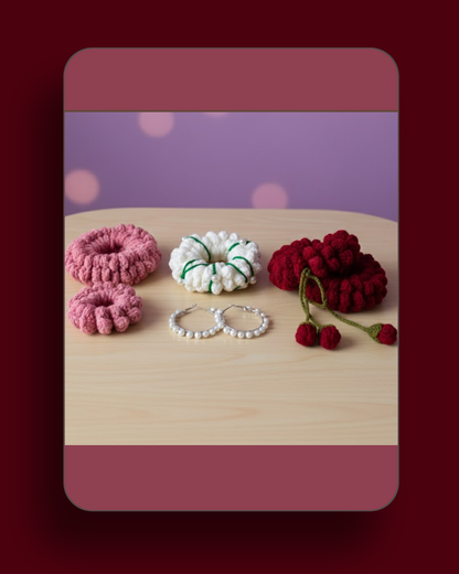 crochet gajras pakistan, handmade crochet gajras, crochet hair accessories, gajras for women, pink crochet gajra, white crochet gajra, black crochet gajra, red crochet gajra, yellow crochet gajra, white and black crochet gajra, festive hair accessories pakistan, lightweight crochet gajras, handmade hair accessories, crochet gajra for gifting, crochet floral hair accessory, aesthetic hair accessories pakistan, traditional crochet gajras, colorful crochet gajras, hair accessories for women pakistan