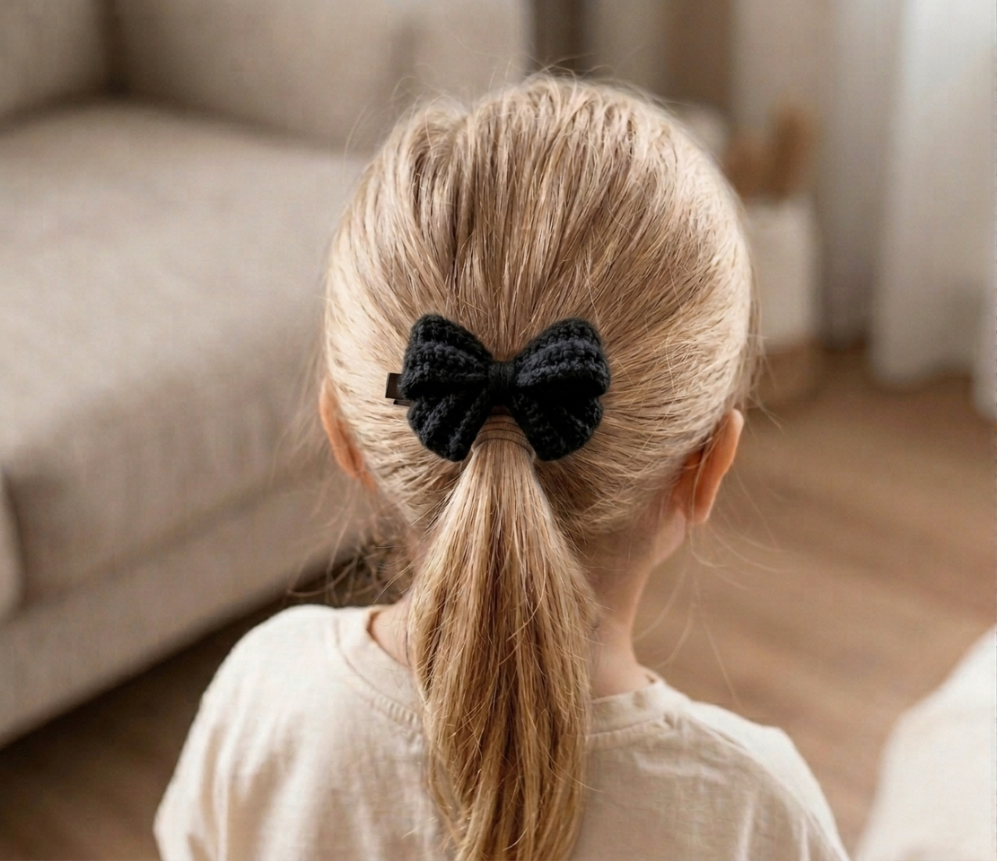 Crochet Small Ribbon Hair Tie