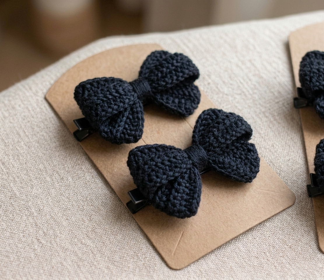 Crochet Small Ribbon Hair Tie