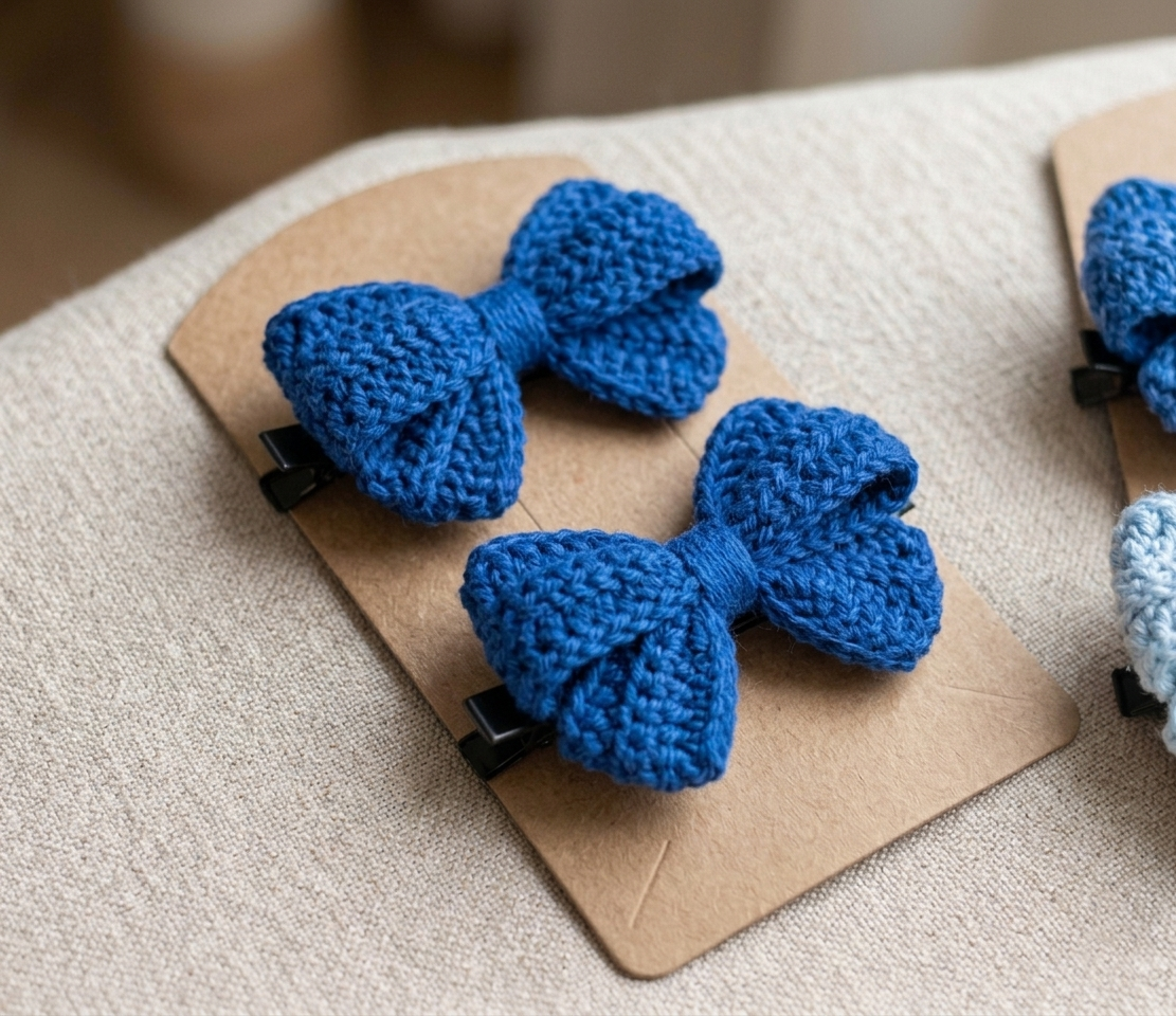 Crochet Small Ribbon Hair Tie